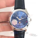 OM Factory Jaeger LeCoultre Master Calendar Blue Satin Moonphase Dial 39mm Swiss Automatic Watch
